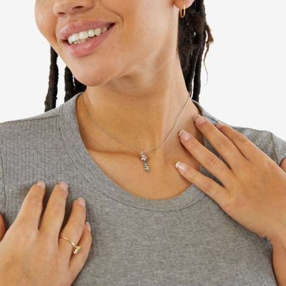 NWT CHAN LUU Peacock Grey Pearl Tassled Necklace - Picture 2 of 4